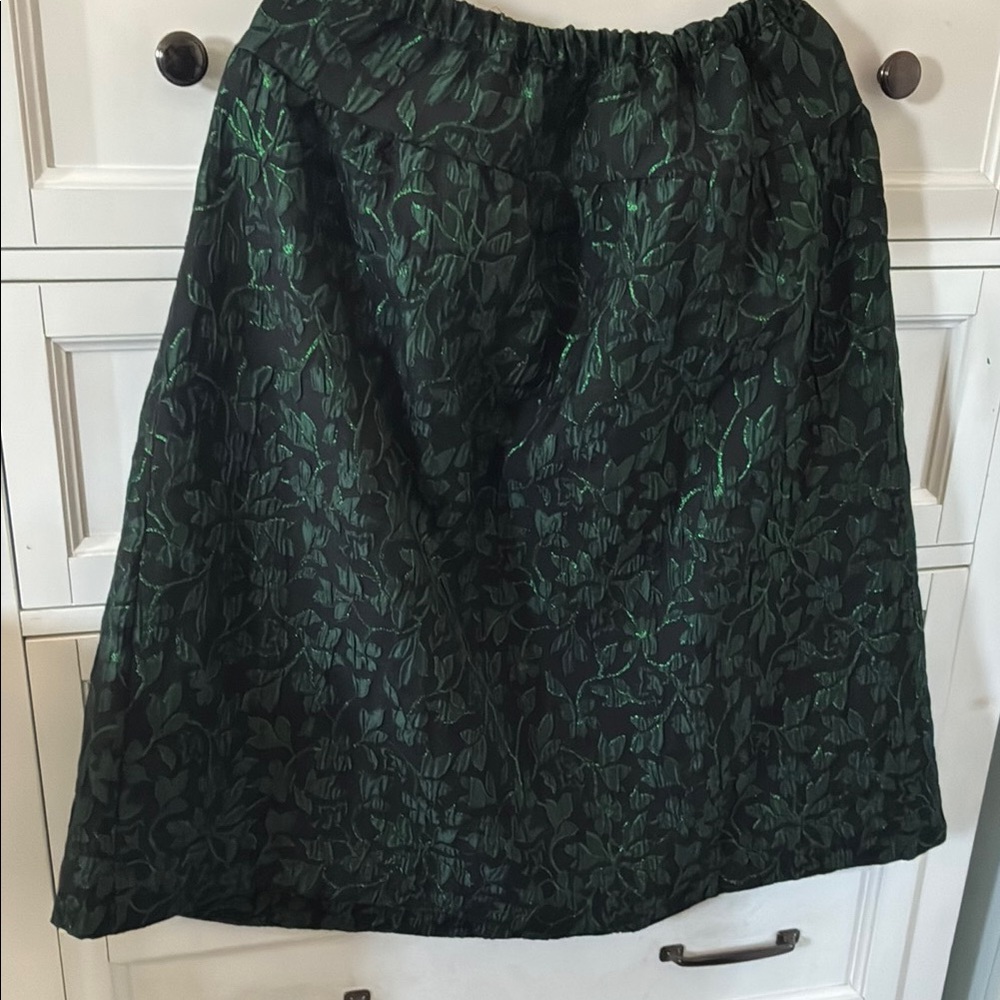Scoop Elegant Green Floral Skirt - Picture 6 of 6